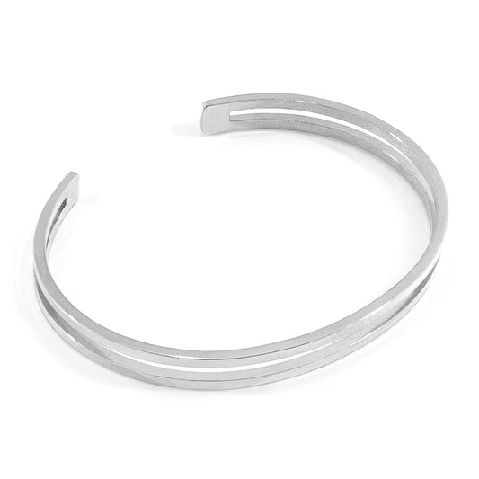925 Sterling Silver Bangle - Velvet Crest