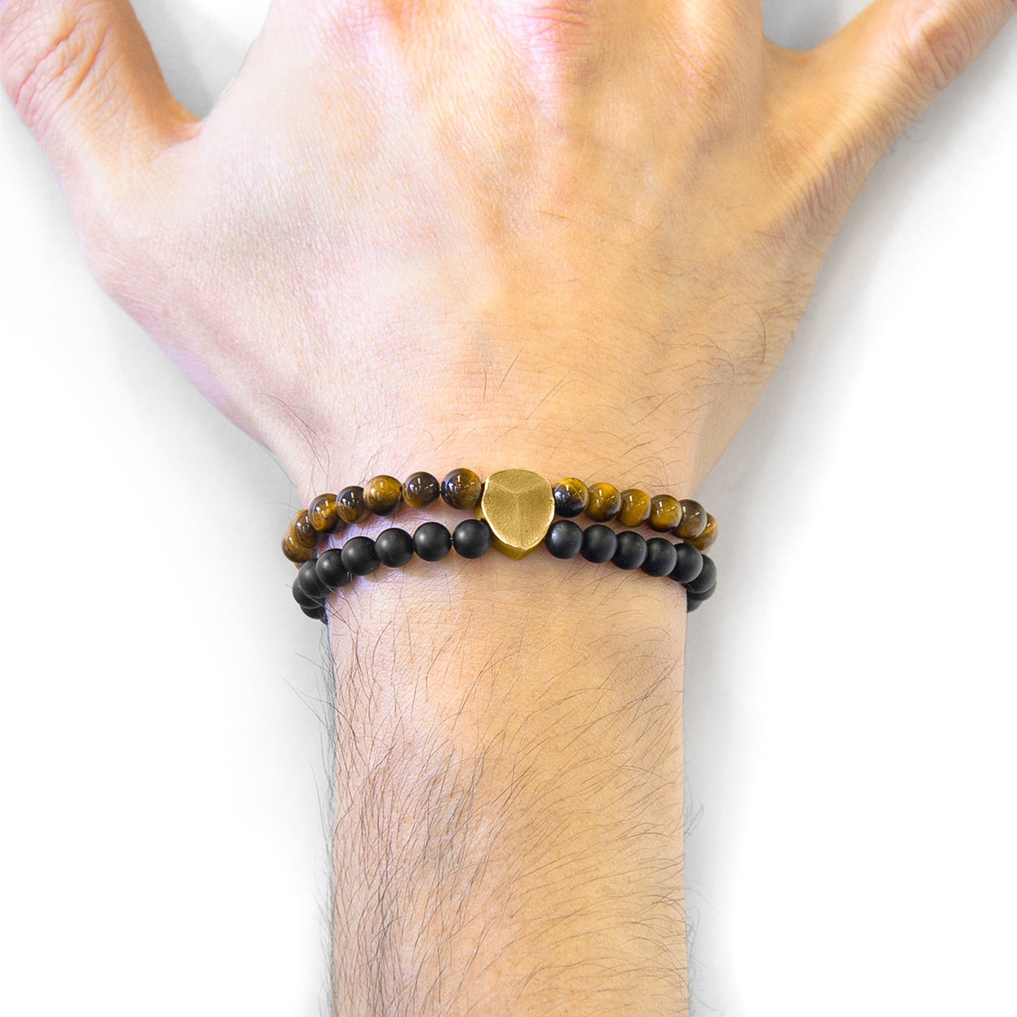 Vesper– Brown Tigers Eye & 9ct Yellow Gold Bracelet – Handmade British Jewelry