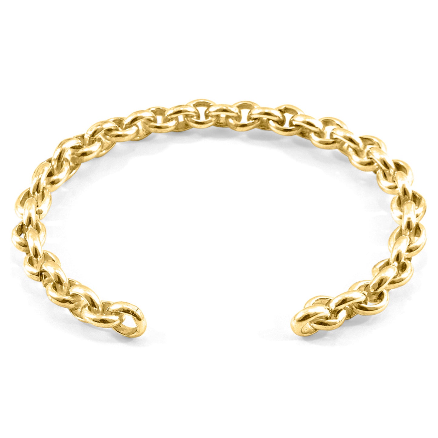 Orion Bangle – 9ct Yellow Gold Chain Bracelet – Handmade British Jewelry