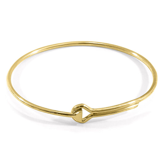 Celeste Bangle – Midi Geometric Design in Solid 9ct Yellow Gold – Handmade British Jewelry