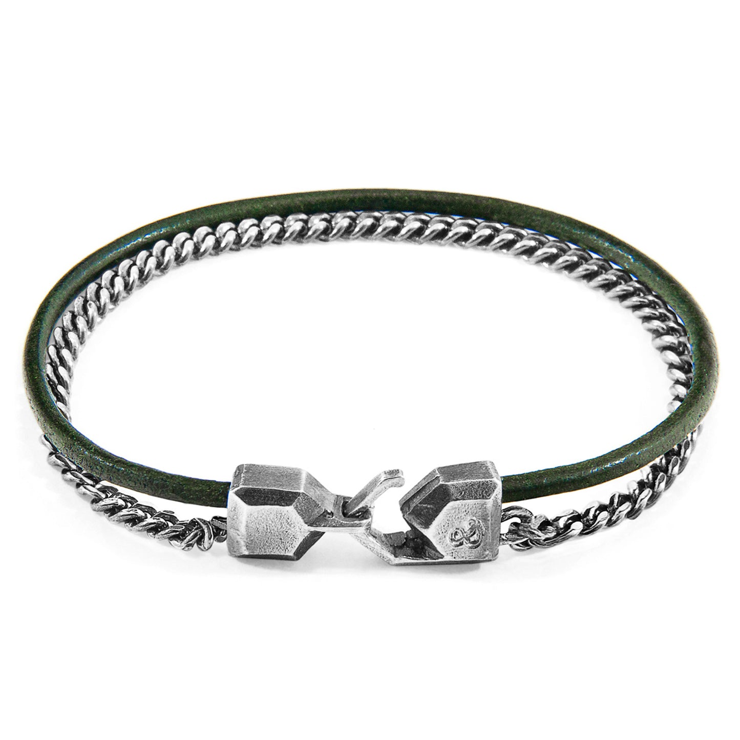 925 Sterling Silver & Natural Leather Bracelet - Eternal Rope