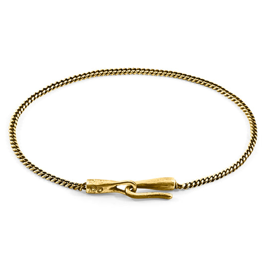 Aureum Bracelet – Solid 9ct Yellow Gold Chain – Handmade British Skinny Design