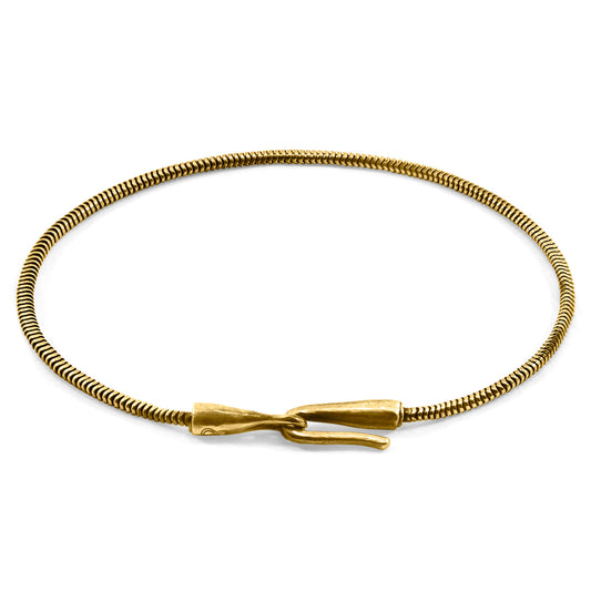 Velour Bracelet – Solid 9ct Yellow Gold Chain – Handmade British Skinny Design