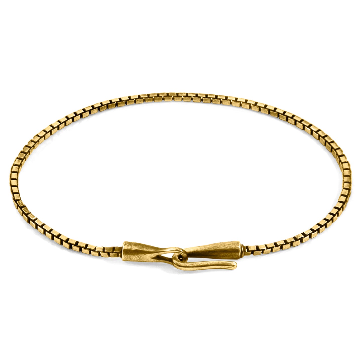 Lumine Bracelet – Solid 9ct Yellow Gold Chain – Handmade British Skinny Design