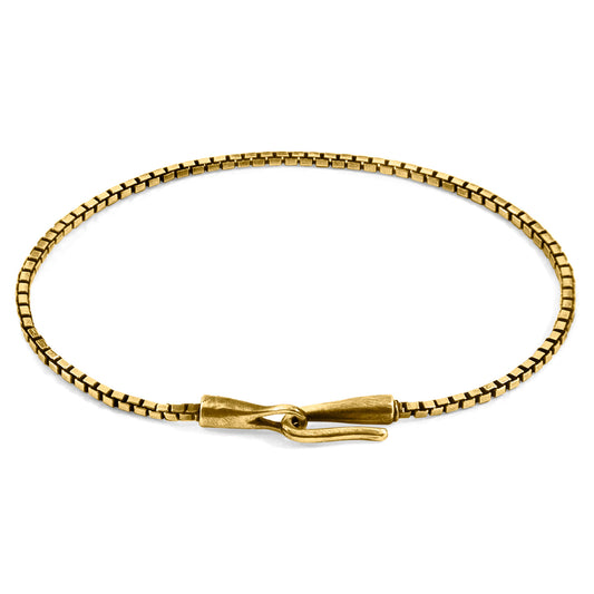 Lumine Bracelet – Solid 9ct Yellow Gold Chain – Handmade British Skinny Design
