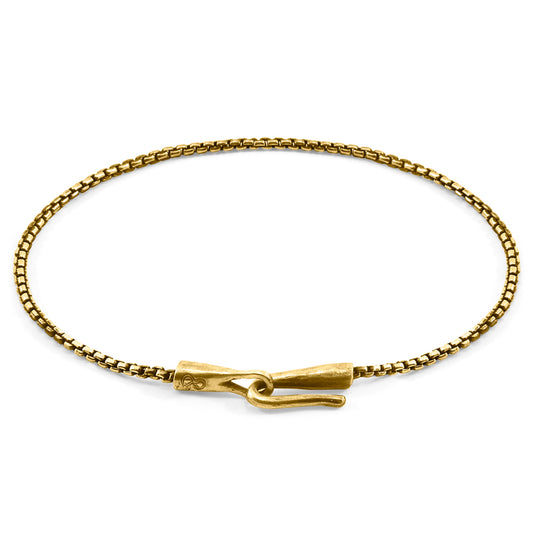 Eterna Bracelet – Solid 9ct Yellow Gold Chain – Handmade British Skinny Design