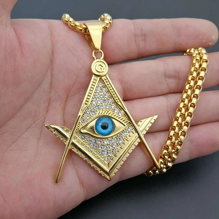Punk Masonic Symbol Necklace 2025