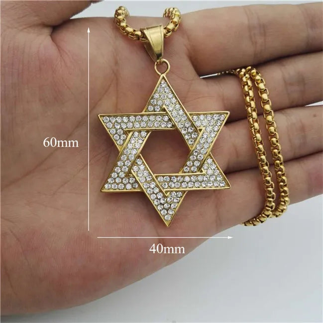 Gold Star of David Pendant