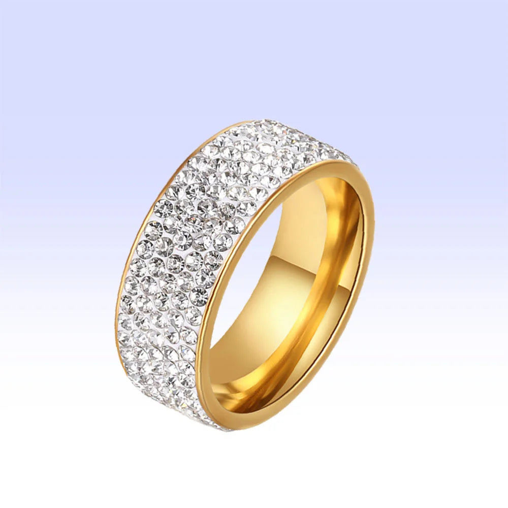 Hip Hop Iced Out CZ Ring – Gold/Silver Steel