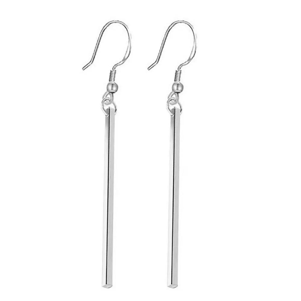 Simple Long Drop Geometry Earrings Gold/Silver