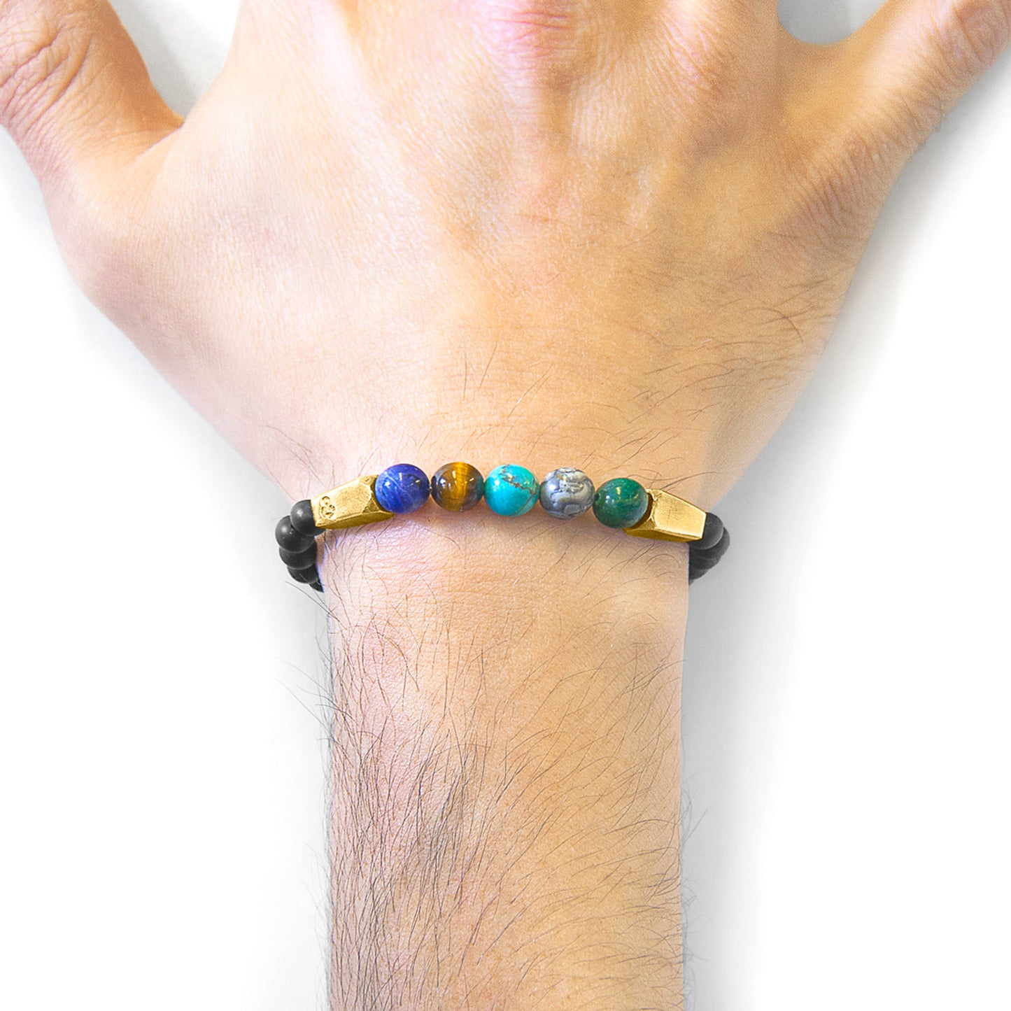 Polaris – Multicoloured Multi-Gem & 9ct Yellow Gold Bracelet – Handmade British Jewelry