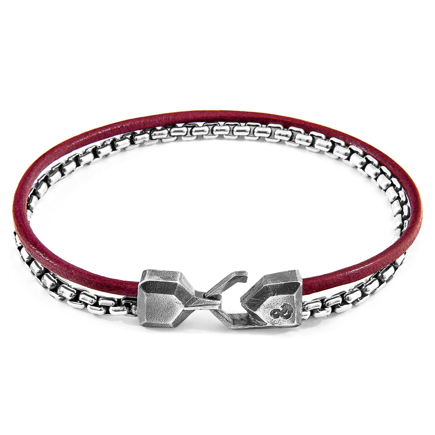 925 Sterling Silver & Natural Leather Bracelet - Pure Tide