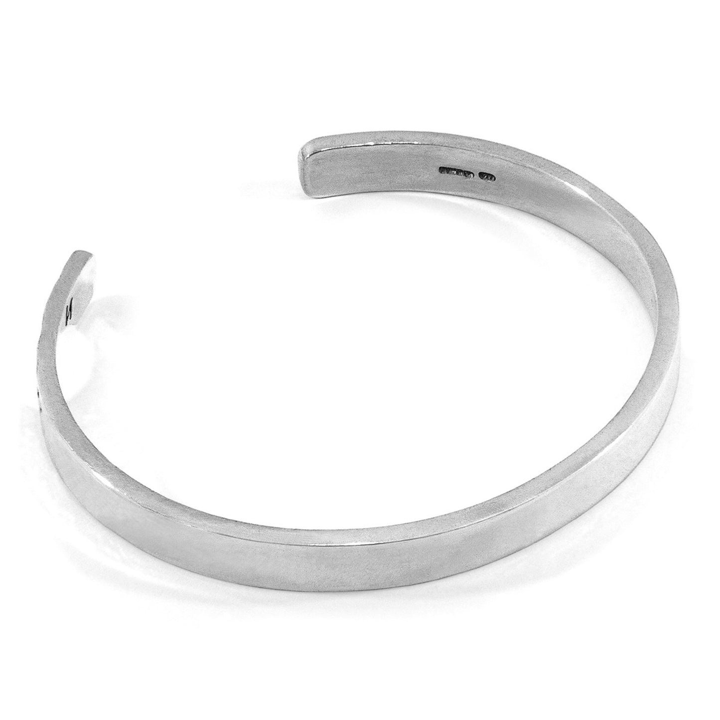 925 Sterling Silver Bangle - Double Crown