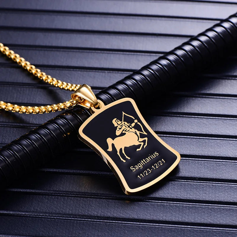 Gold Zodiac Sign Pendant