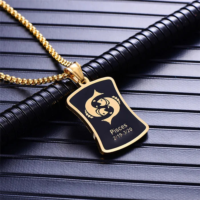 Gold Zodiac Sign Pendant