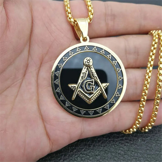 Punk Masonic Symbol Necklace 2025