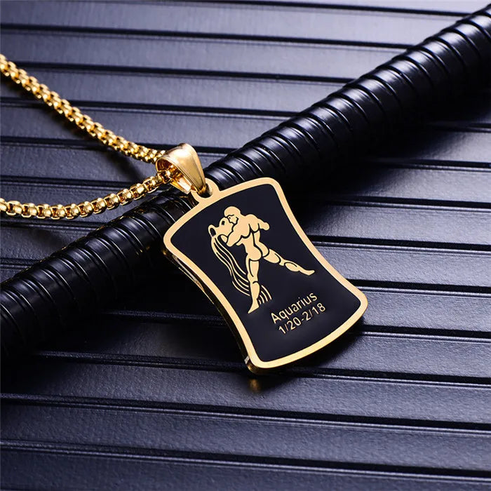 Gold Zodiac Sign Pendant