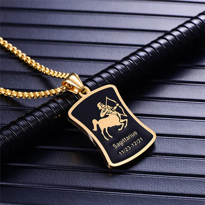 Gold Zodiac Sign Pendant
