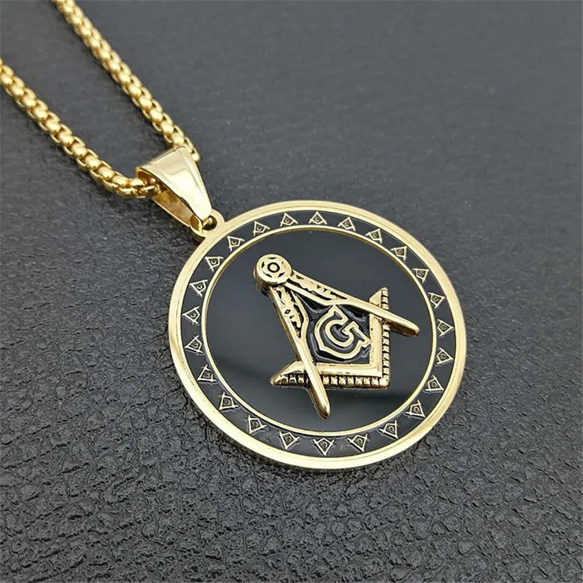 Punk Masonic Symbol Necklace 2025