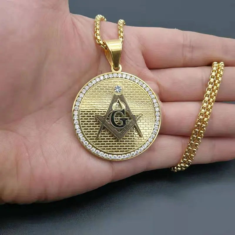 Punk Masonic Symbol Necklace 2025