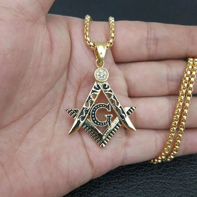 Punk Masonic Symbol Necklace 2025