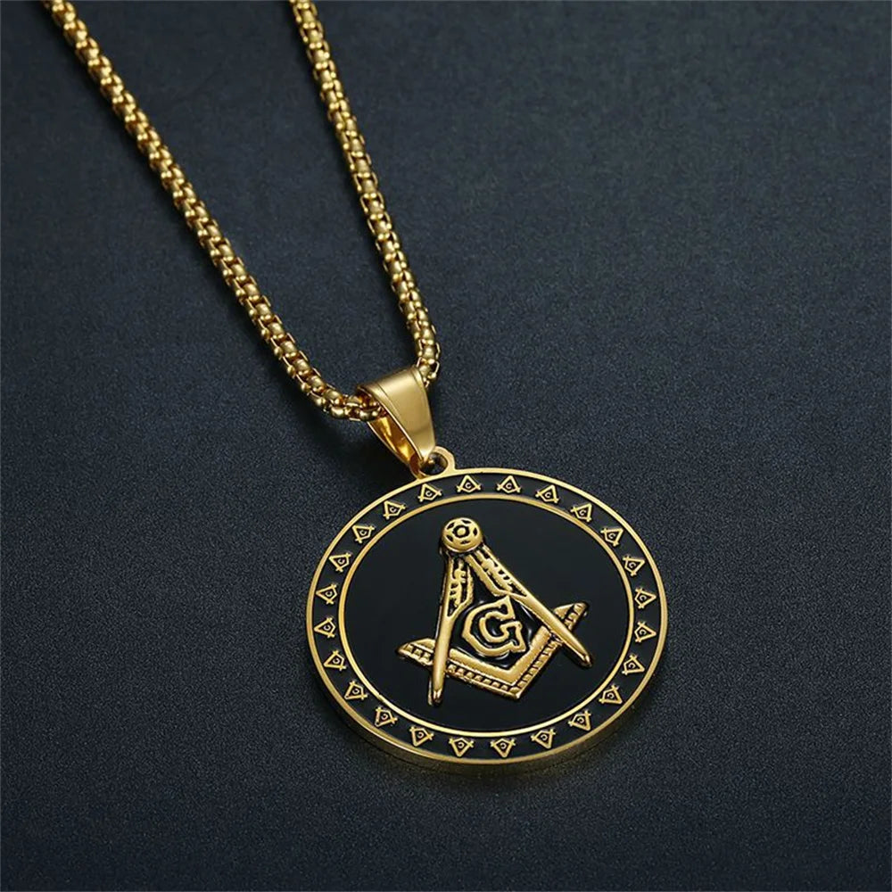 Punk Masonic Symbol Necklace 2025