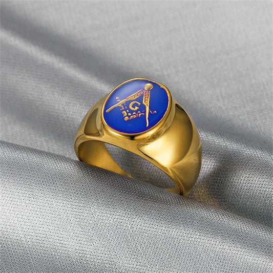 Unisex Punk Masonic Master Ring 2025