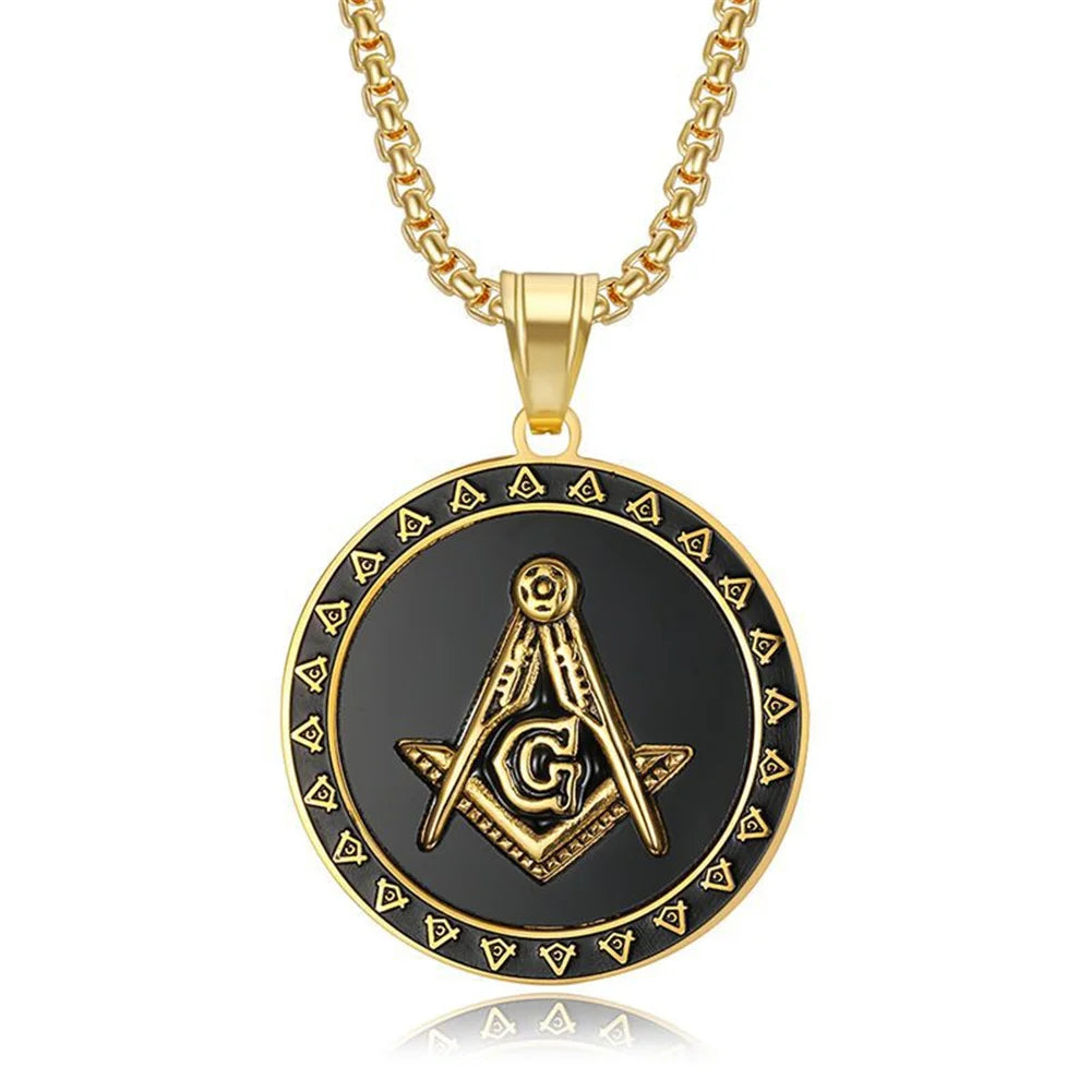 Punk Masonic Symbol Necklace 2025