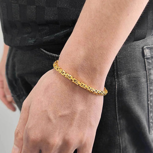 6mm Byzantine Chain Bracelet – Unisex Punk Style Jewelry