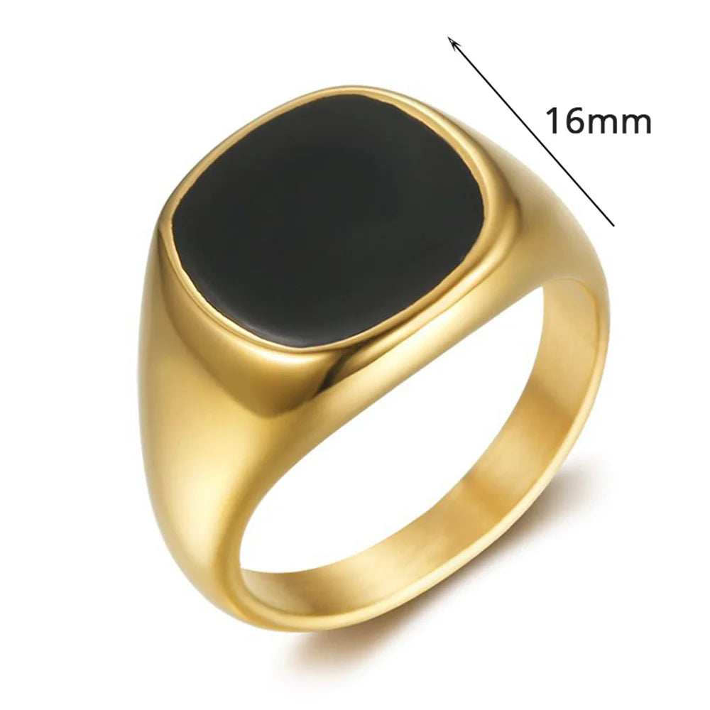 Minimalist Square Steel Ring for Men 2025
