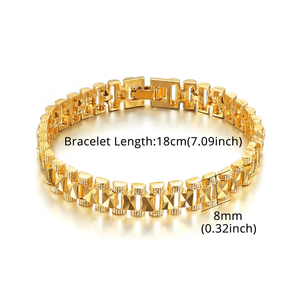 Punk Thick Chain Bracelet 8/12mm – Fashion Unisex Bangle