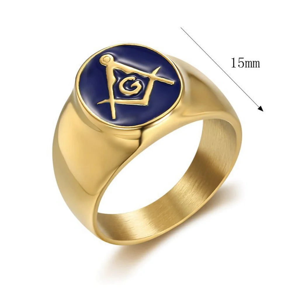 Unisex Punk Masonic Master Ring 2025