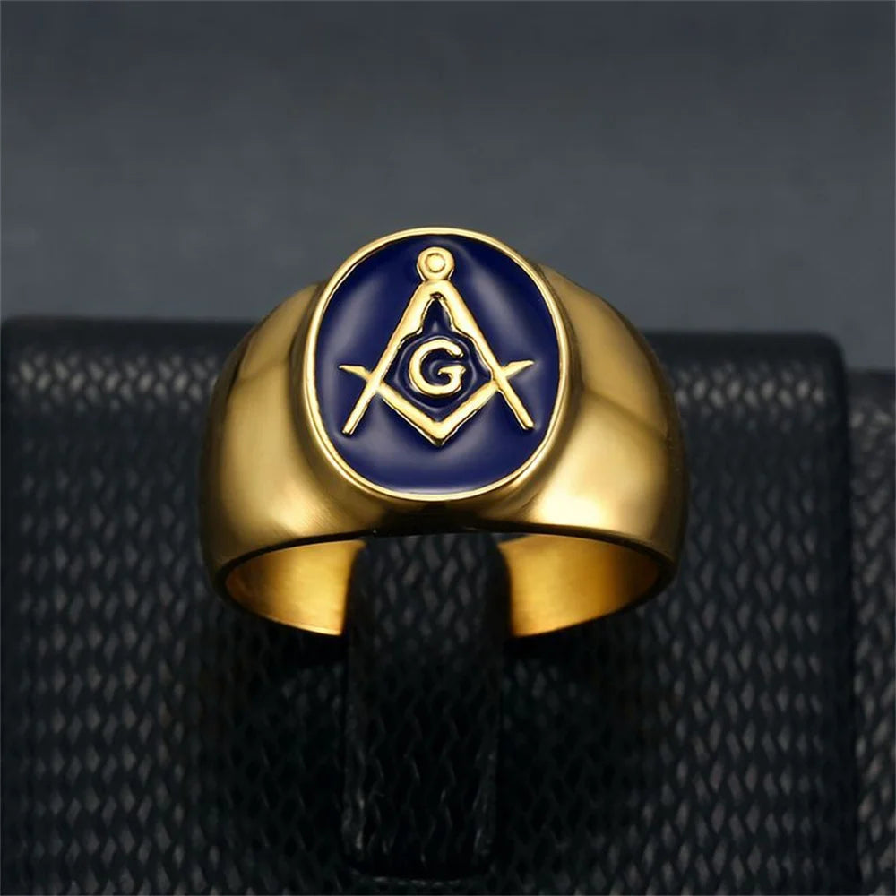 Unisex Punk Masonic Master Ring 2025