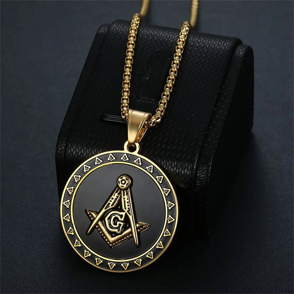 Punk Masonic Symbol Necklace 2025