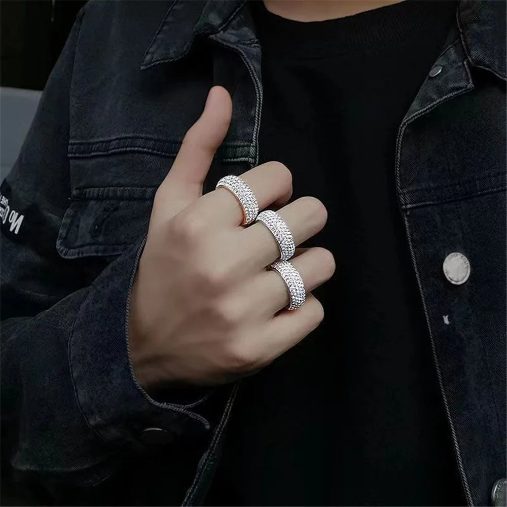 Hip Hop Iced Out CZ Ring – Gold/Silver Steel