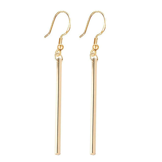 Simple Long Drop Geometry Earrings Gold/Silver