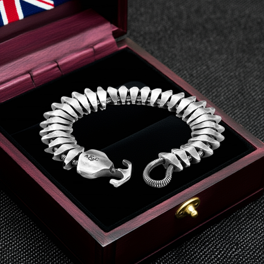 Anchor & Crew Delta Anchor Maxi – Silver Chain Bracelet - British Handmade